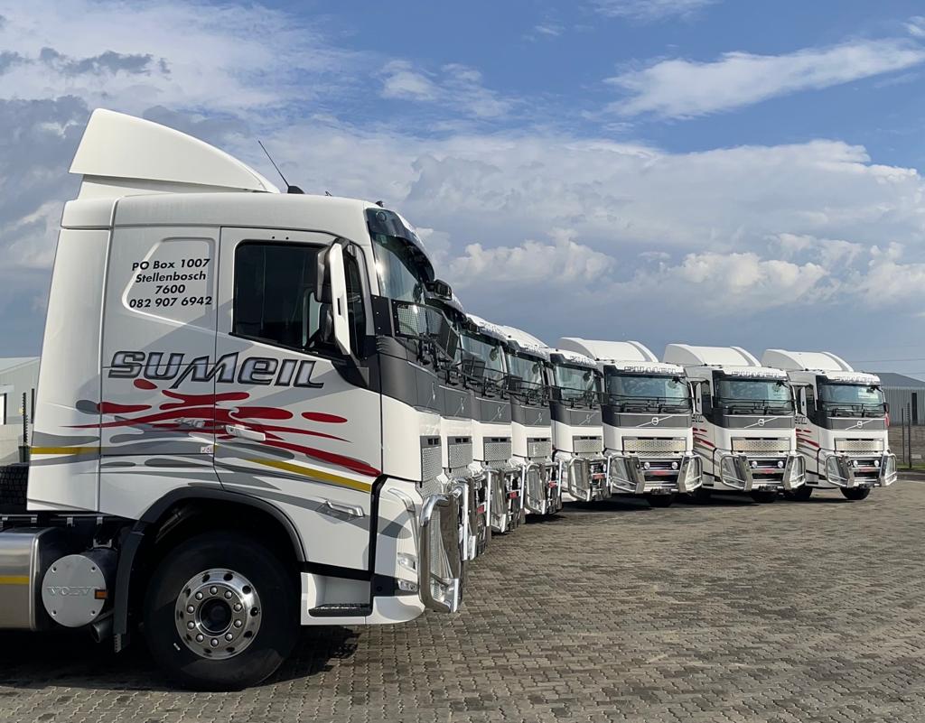 sumeil volvo trucks cabs in circular row