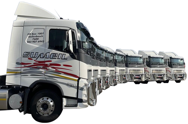 sumeil volvo trucks cabs in circular row